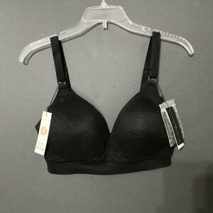 Maternity Kindred Bravely Hands-Free Pumping & Nursing Plunge Black Bra Size M-B